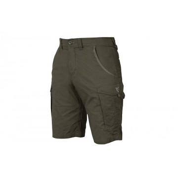 FOX COLLECTION GREEN & SILVER COMBAT SHORTS