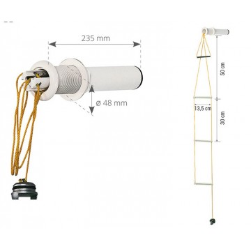 PLASTIMO FLUSHMOUNT SAFETY LADDER