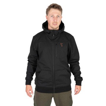 Fox Collection Soft Shell Jacket Black & Orange Fox articoli per la pesca