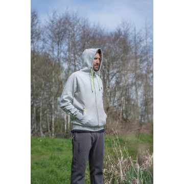 Matrix Black Edition Full Zip Hoody (Marl Grey/Lime) Matrix articoli da pesca in mare