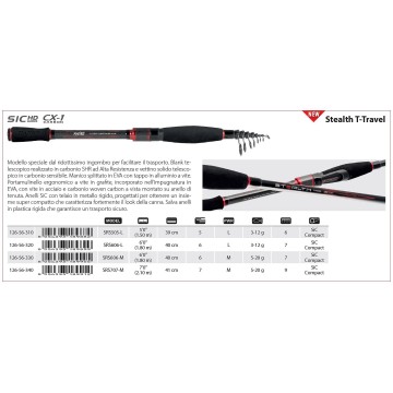 Rapture stealth t-travel Rapture articoli da pesca a spinning