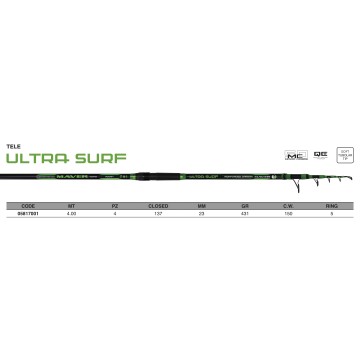 MAVER ultra tele surf con anelli 4M – 150G Maver articoli da pesca